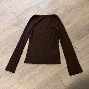 Madewell brown boatneck top